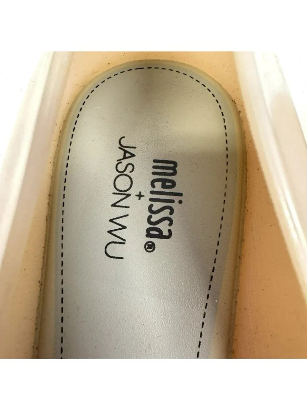 Melissa x Jason Wu Bow Jelly Ballet Flats Shoes Nude Blush Womens US Size 9